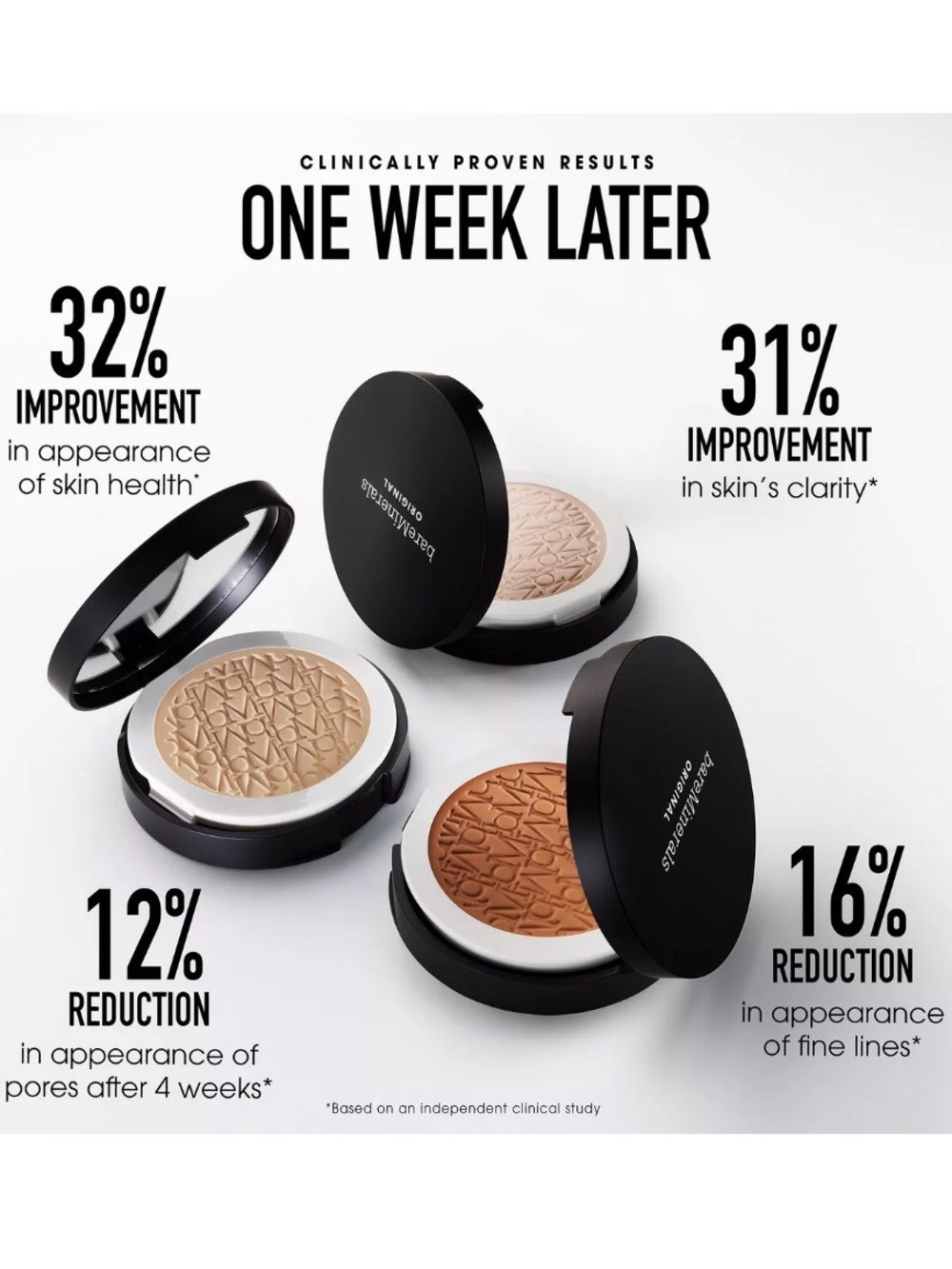 bareMinerals ORIGINAL PRESSED POWDER FOUNDATION MINERAL SPF15 in Soft Medium 9g - Picture 4 of 8